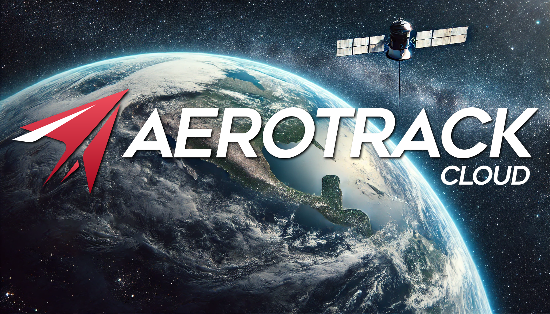 Aerotrack Cloud - Earth view with satellite